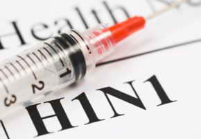 swine flu vaccination needle