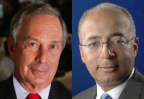 Michael Bloomberg and Bill Thompson