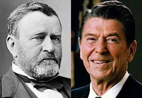 Ulysses S. Grant and Ronald Reagan