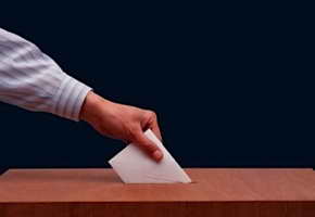 voter casting ballot