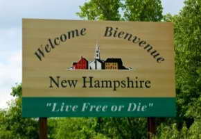 New Hampshire welcome sign